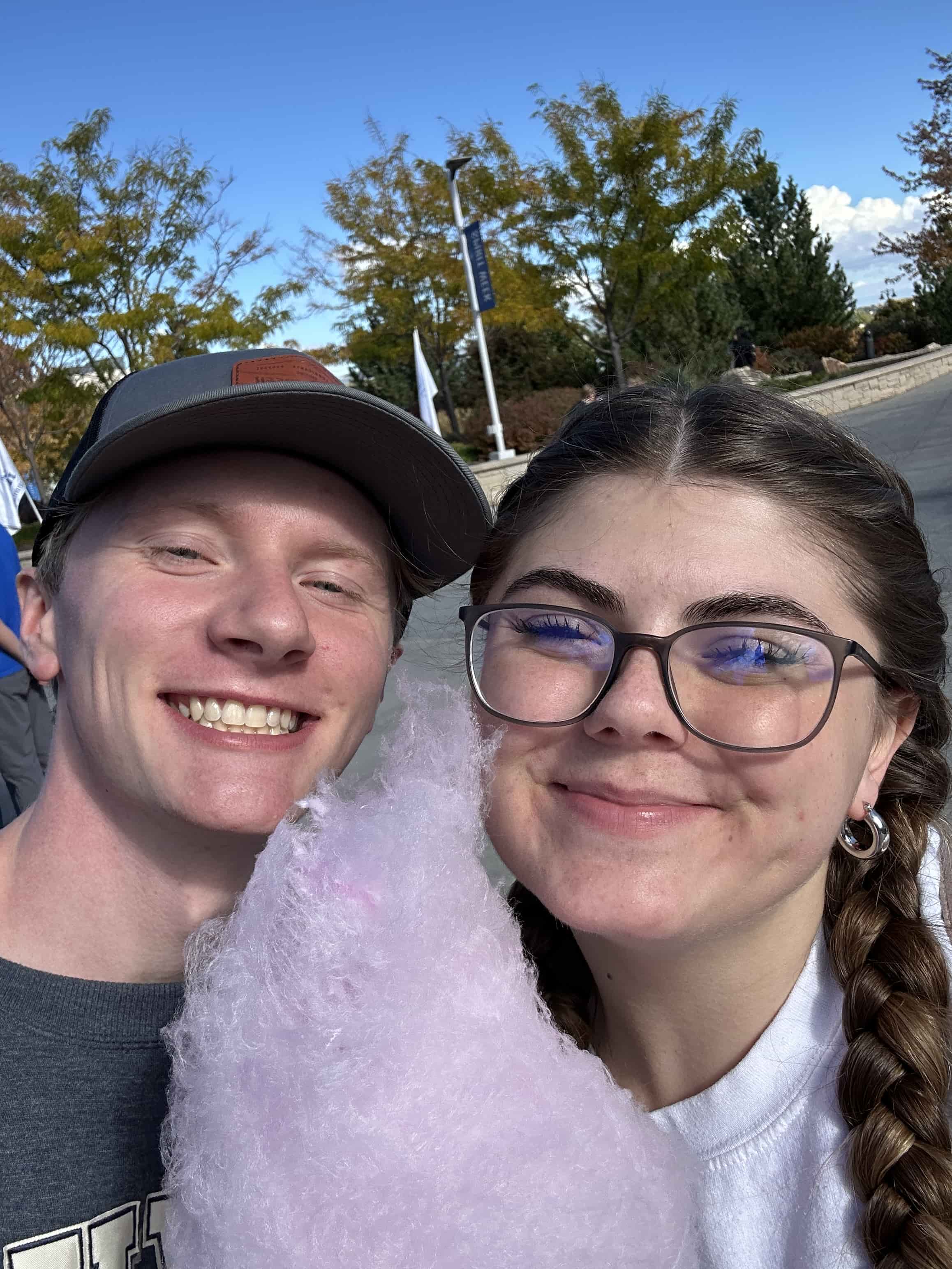 My wife and I on campus
