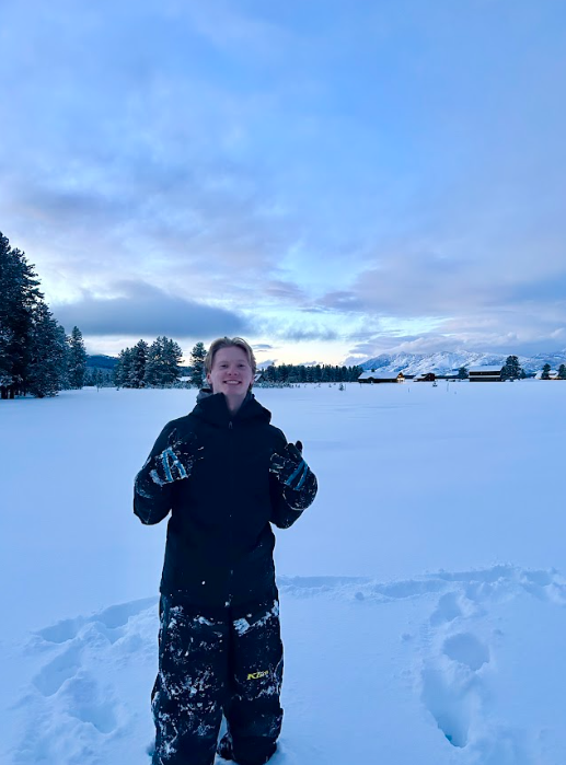 Me outside in the snow